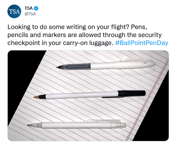 ¿Se permitirá llevar bolígrafos y lápices en los aviones a partir de 2024?