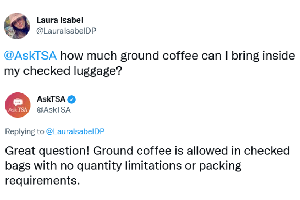 ¿Se puede llevar café molido en un avión? 2024