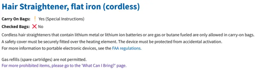 ¿Puedes llevar un rizador en tu equipaje de mano en un avión? 2024