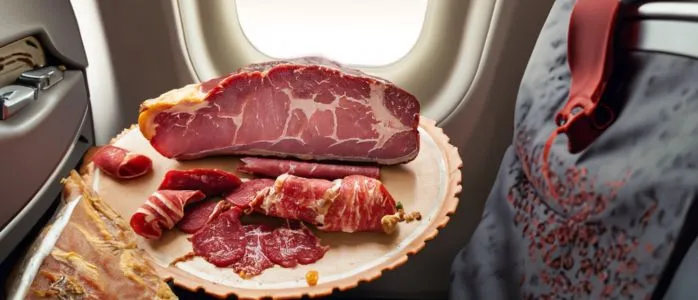 ¿Puedes llevar carne en un avión?