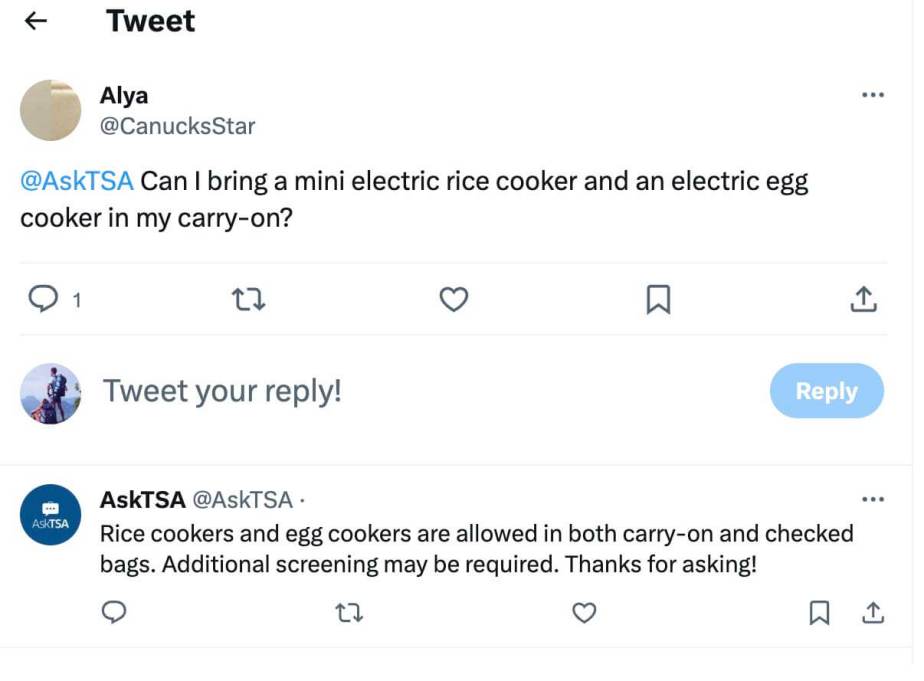 ¿Puedes llevar arroz en un avión? Reglas de la TSA 2024