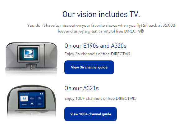¿JetBlue tiene televisores en el entretenimiento a bordo?