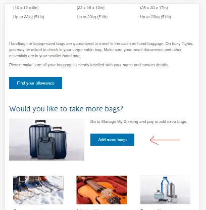 ¿Puedo comprar equipaje adicional con British Airways? ¿Puedo comprar equipaje adicional con British Airways?