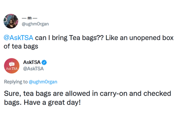 ¿Se pueden llevar bolsitas de té en un avión? 2024