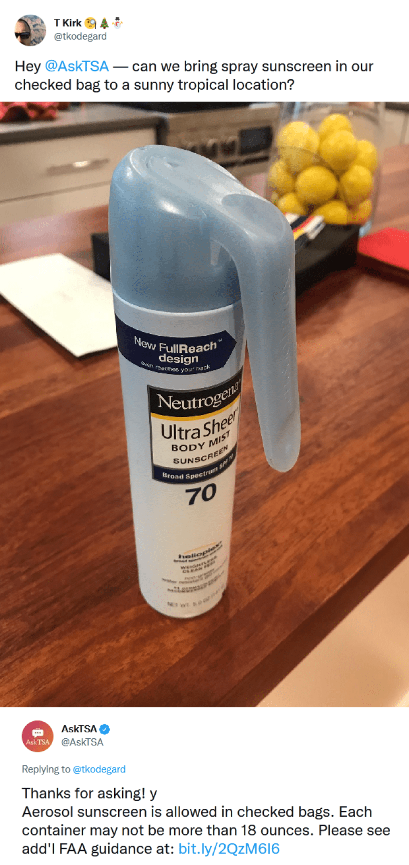 ¿Se puede llevar protector solar en spray en un avión? Reglas de la TSA 2024 ¿Se puede llevar protector solar en spray en un avión? Reglas de la TSA 2024