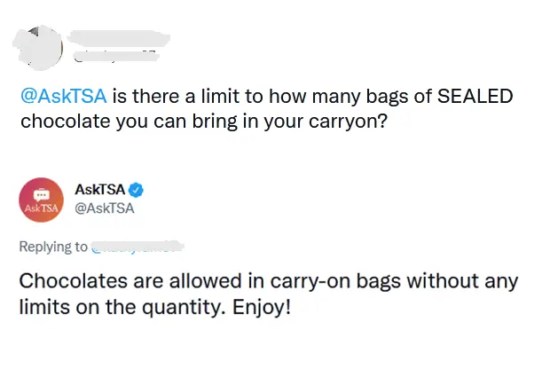 ¿Puedes llevar chocolate en un avión? Reglas de la TSA 2024 ¿Puedes llevar chocolate en un avión? Reglas de la TSA 2024