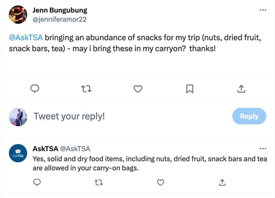 ¿Se pueden llevar frutos secos en un avión? Reglas de la TSA 2024