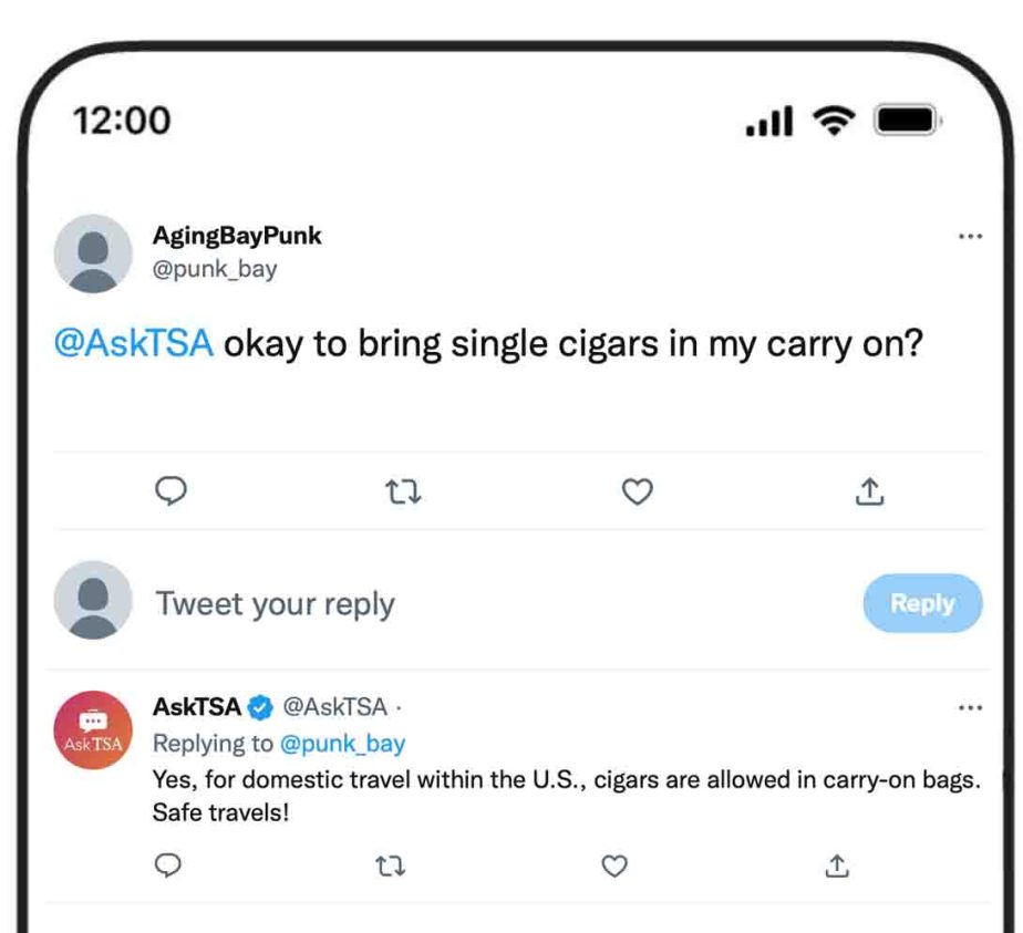 ¿Puedes llevar puros en un avión? Reglas de la TSA 2024