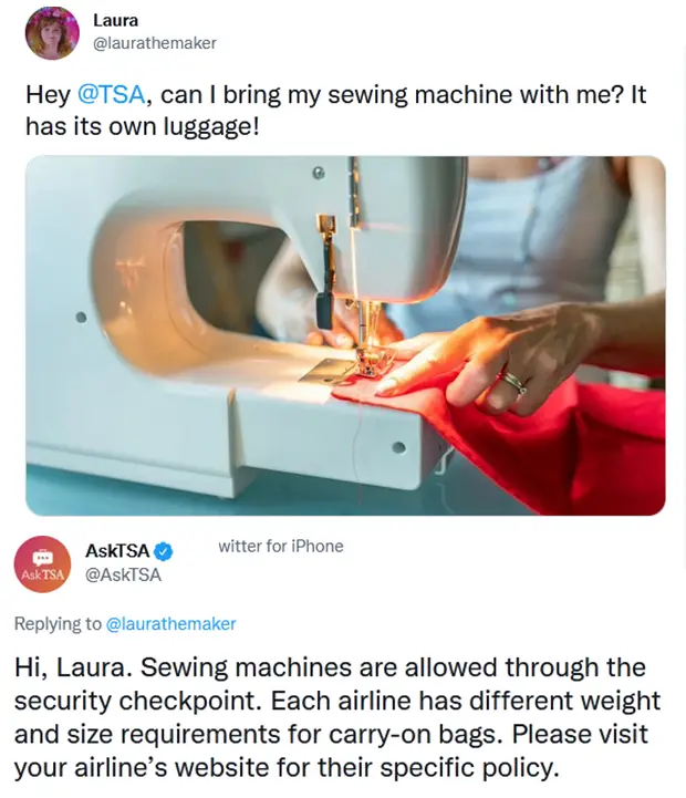 ¿Se puede llevar una máquina de coser en un avión? 2024