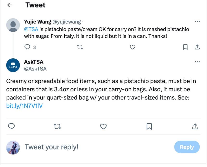 ¿Puedes llevar pistachos en un avión? Reglas de la TSA 2024