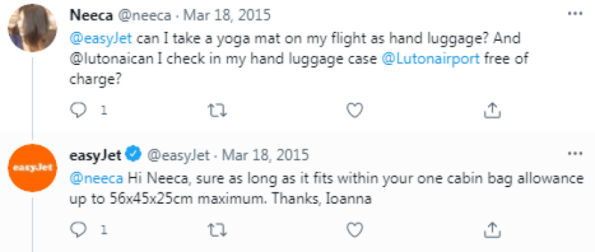 ¿Una estera de yoga cuenta como equipaje de mano?