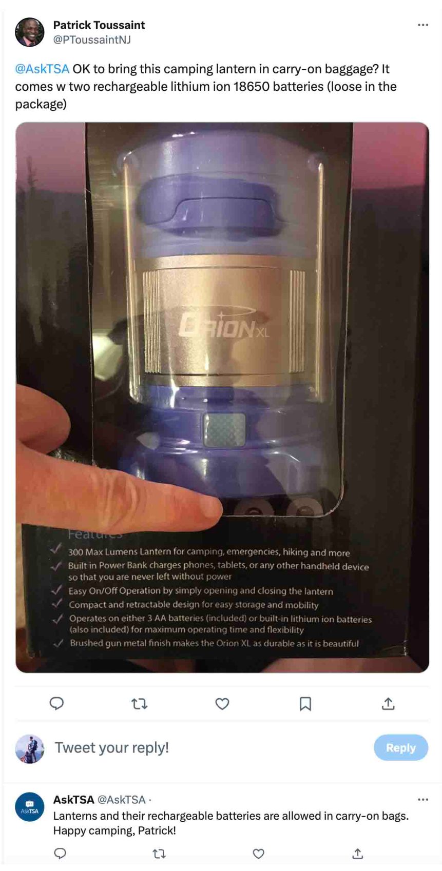 ¿Puedes llevar una linterna de camping en un avión? Reglas de la TSA 2024 ¿Puedes llevar una linterna de camping en un avión? Reglas de la TSA 2024