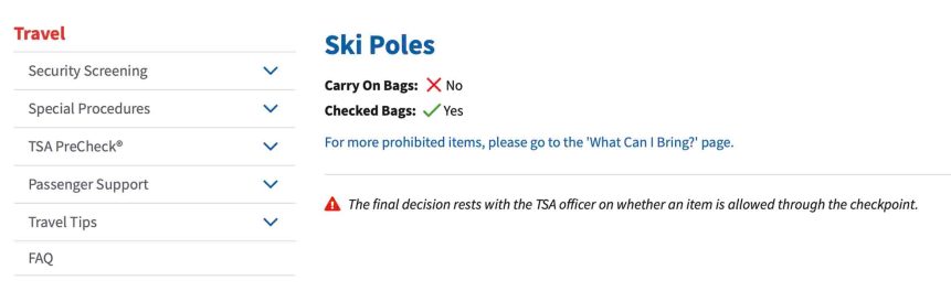 ¿Puedes llevar esquís en un avión? Reglas de la TSA 2024