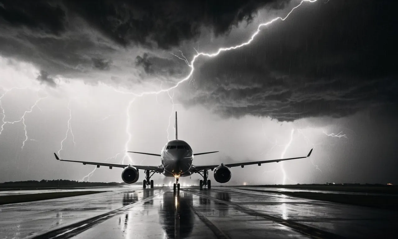 ¿Puede un avión despegar en medio de una tormenta?