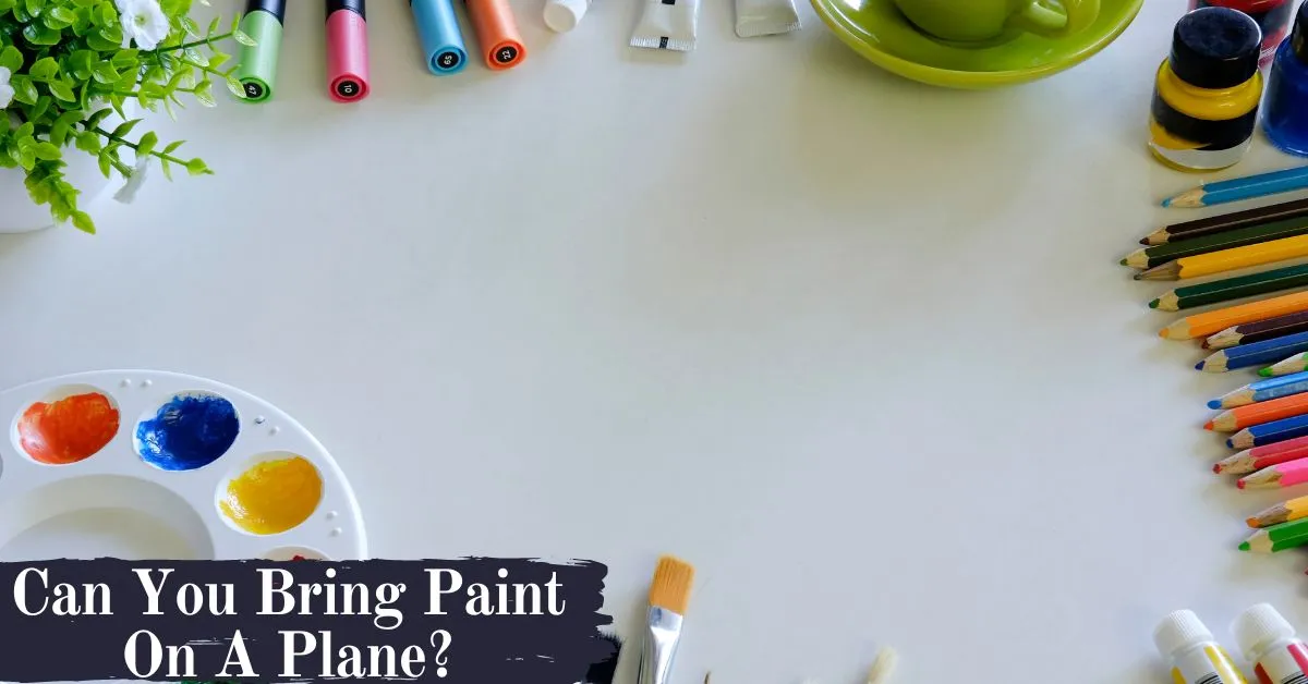 ¿Puedes llevar pintura en un avión?