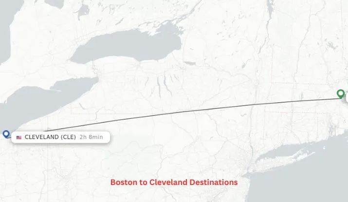 Vuelos directos de Boston a Cleveland (BOS a CLE)