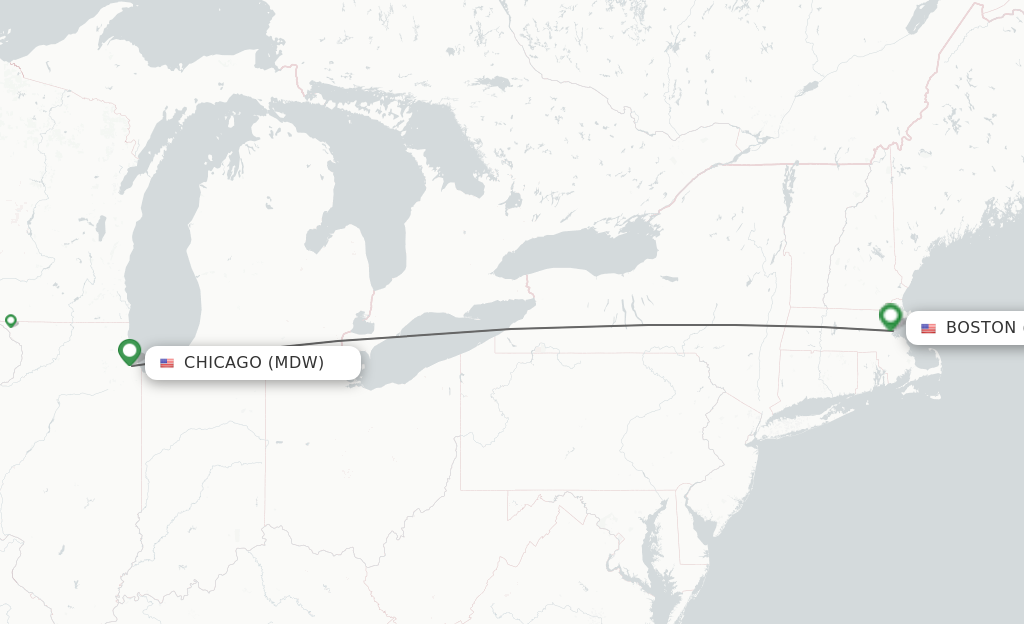 Vuelos directos desde Chicago a Boston