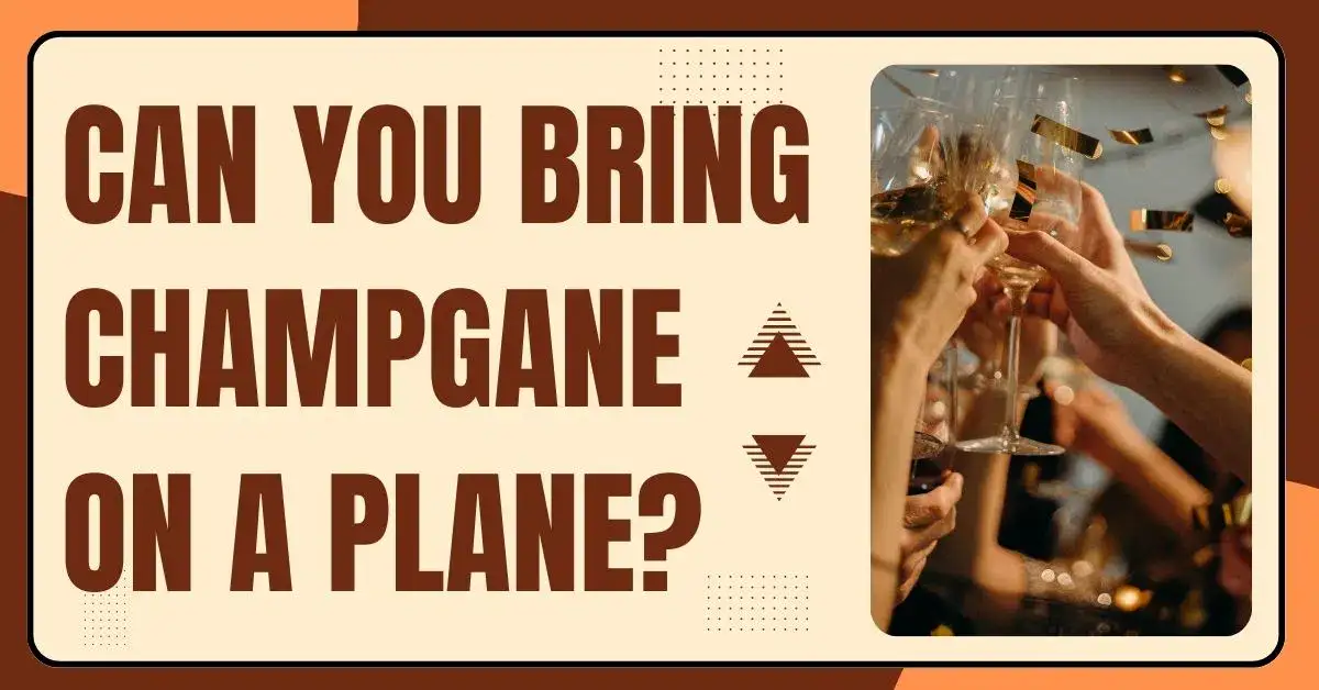 ¿Puedes llevar champán en un avión?