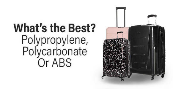 Comparación de equipaje de polipropileno, policarbonato y ABS