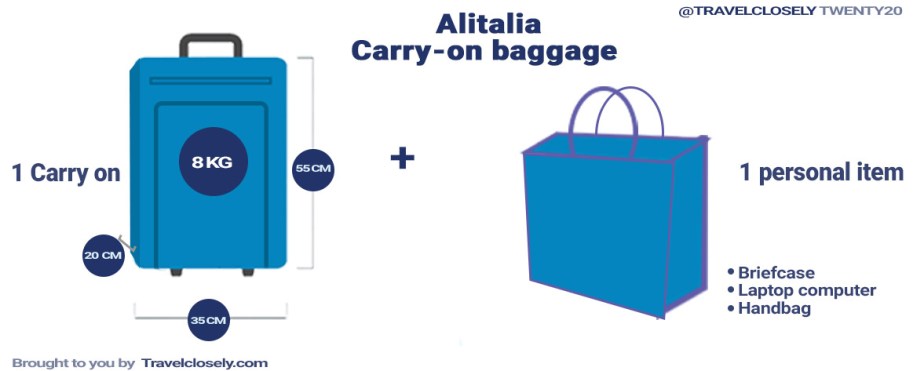 ¿Alitalia (ITA) es estricta con el equipaje de mano? 2024