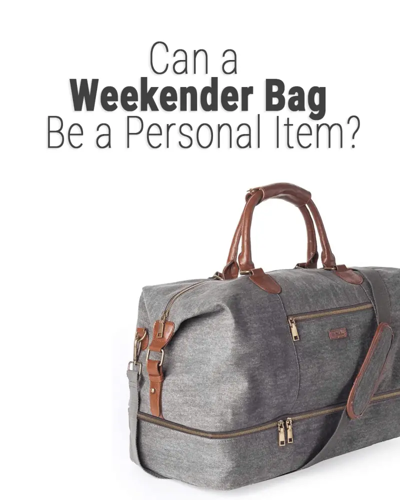¿Puede un bolso de fin de semana ser un artículo personal?