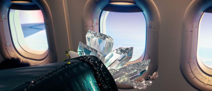¿Puedes llevar cristales en un avión?