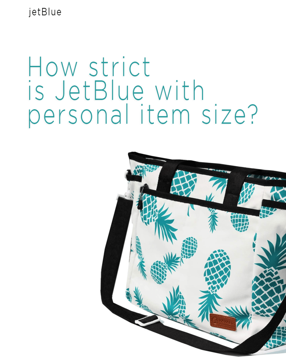 ¿Qué tan estricto es JetBlue con respecto al tamaño de los artículos personales en 2024?